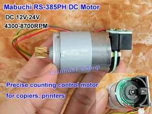 DC 12V-24V Mabuchi RS-385PH Motor 8700RPM w/ Code Disk Speed Encoder For Printer - Picture 1 of 8
