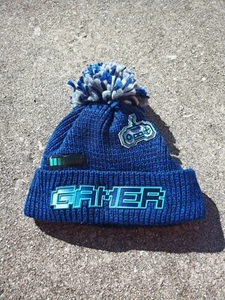 CHILDREN’S PLACE Gamer Cap Cuffed Winter Beanie Hat Pom  - Size L/XL (8+) - Picture 1 of 3