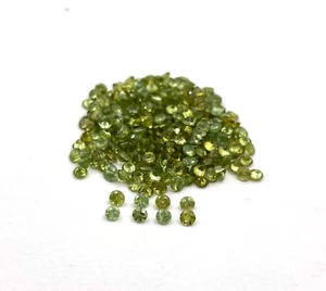 Natural Demantoid Garnet Round Cut Loose Gemstone Lot 19 Pcs 2.75 MM 2 CT - Picture 1 of 6