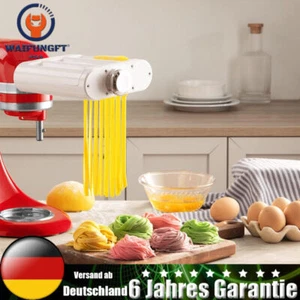 3 in 1 Blätter und Spaghetti Nudelaufsatz Set für KitchenAid aus Edelstahl NEU - Bild 1 von 8
