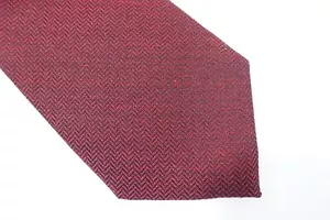 CORBATA CUELLO DE MEZCLA DE SEDA DE 3 PULGADAS DE ANCHO TASSO ELBA HERRINGBONE BARLETTA PARA HOMBRE - Imagen 1 de 5