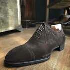 Latest Handmade Genuine Suede Leather Gray Formal Dress Lace Up Shoes For Men