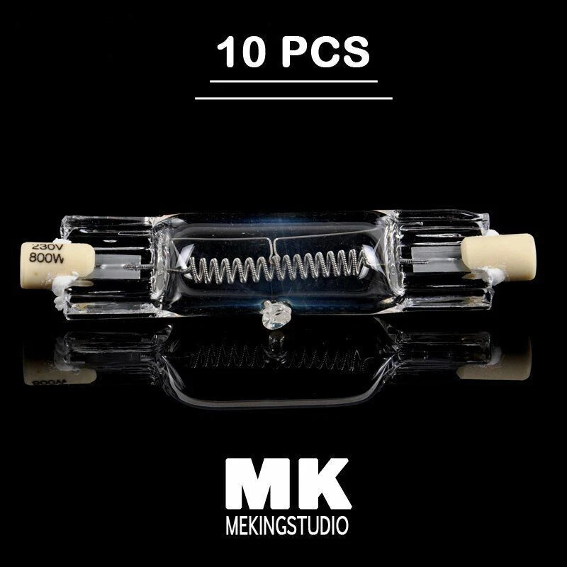 800w Halogen Tungsten Lamp Studio Lighting Continuous Light Red Head Bulb 10PCS - Image 1 of 4