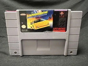 Lamborghini American Challenge Super Nintendo SNES AUTHENTIC Tested Video Game - Picture 1 of 3