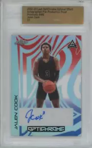 2022 Leaf OptiChrome Proof Prismatic RWB Jalen Cook 1/1 RC Auto Rookie - Picture 1 of 1