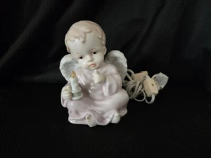 Baby Angel Night Light Nursery 2000 Roman Inc China Ceramic Porcelain - Picture 1 of 17
