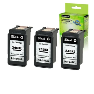 3 Stück Tintenpatrone Schwarz für Canon PG-245 XL PG-245XL MG2420 MG2920 TS3122 MX492 - Bild 1 von 7