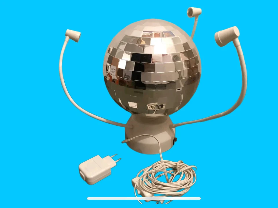 Ikea Discokugel DANSA drehende Deckenlampe  3 LED Leuchten mit 5m Kabel Stecker - Bild 1 von 4