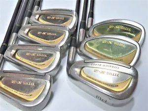 LADIES Gold Back Face MARUMAN TITUS X-2 7PC L-flex IRONS SET MAJESTY NWO - Picture 1 of 7