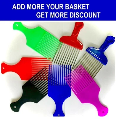 LEENSY Afro Pik Fist Comb Plastic Untangle