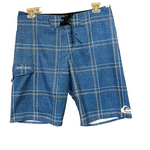 Quiksilver Herren REPREVE Boardshorts Größe 34 x 21 blau kariert Schnürung Surf Skate - Bild 1 von 10