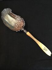 Whiting Pattern 2888 Sterling serving  / casserole spoon monogrammed  11 1/2 "