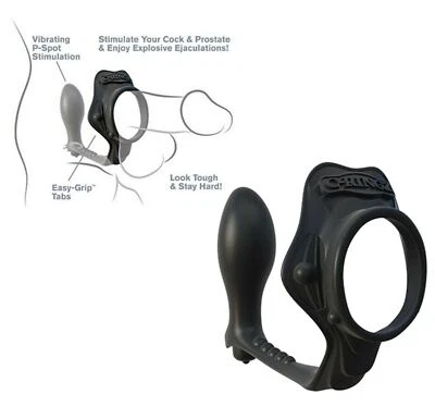 Anello fallico ritardante con vibratore anale per prostata anal plug vibrante - Immagine 1 di 4