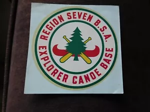 EJ SCOUT BSA REGION SEVEN 7 EXPLORER CANOA BASE DECAL STICKER CHIUSO NAZIONALE HA - Foto 1 di 2