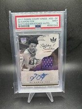 De’Aaron Fox 2017 Panini Court Kings Sketches/Swatches Rookie Auto PSA 10.