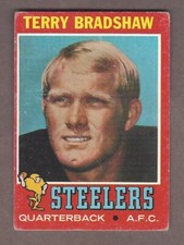 1971 Topps Terry Bradshaw Rookie Card #156 - Good Crease