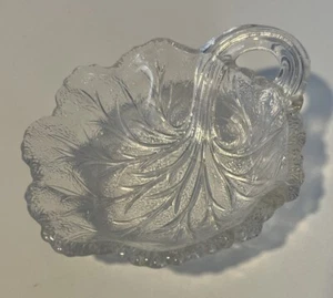 Grazioso pannolino, frutta, bigiotteria vintage Indiana in vetro modello foglia di ciottoli - Foto 1 di 8