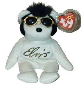 Ty Beanie Baby VIVA LAS BEANIES the Elvis Presley Bear 8.5" NEW MWMT Stuffed Toy - Picture 1 of 9