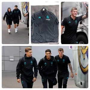 Adidas Real Madrid 2017 Team Issue Sanitas Travel Full Zip Jacket Medium - Picture 1 of 10