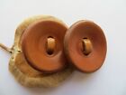 1950 Vintage Med Couture Real Leather Saddle Brown Coat Replacement Buttons-28mm