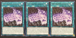 YUGIOH 3x Earthbound Geoglyph MZMI-EN052 Rare 1st Edition NM/Mint - Picture 1 of 2