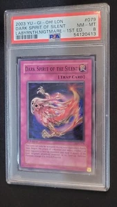 Yugioh! Dark Spirit of the Silent LON - 079 Super Rare 1st Edition PSA 8 NM - MT - Picture 1 of 1