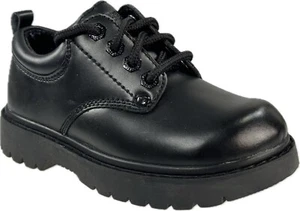 SKECHERS RAIDERS-OILER BLACK LEATHER SHOES LITTLE KID'S SIZE 11.5, 12, #9735L - Picture 1 of 5