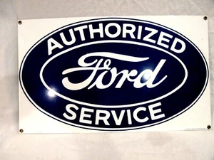 Authorized Ford Service Porcelain Sign - Picture 1 of 5