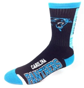 Carolina Panthers Football Black & Blue RMC Vortex Deuce Crew Socks - Picture 1 of 4