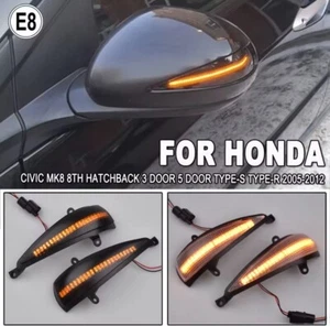 Indicadores de espejo retrovisor secuencial LED dinámicos ahumado Honda Civic MK8 2005-2012 2 piezas - Imagen 1 de 5