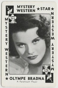 Olympe Bradna 1938 Transogram Movie Millions Game Card - Film Star