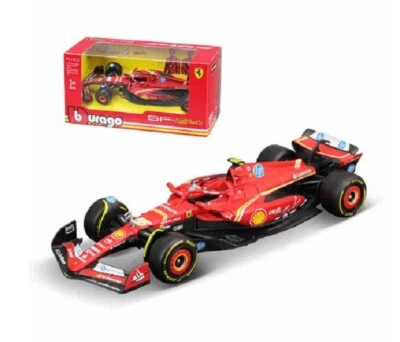 BBURAGO 1:43 2024 FERRARI FORMULA 1 F1 SF24 #55 Carlos Sainz Model CAR - Image 1 of 2