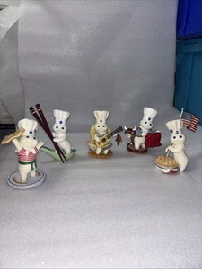 The Danbury Mint Set of 4 Pillsbury Doughboy International Figurines Lot - Picture 1 of 11