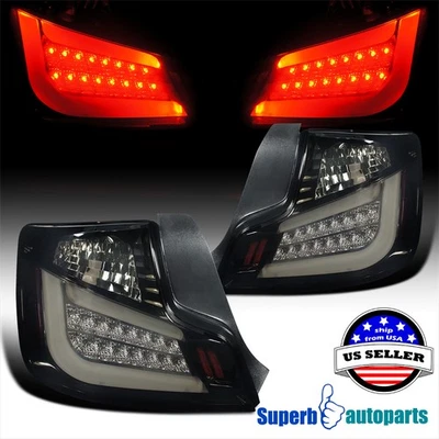 Fits 2011-2013 Scion tC Glossy Black LED Tail Lights Brake Lamps Dark Smoke - Image 1 of 4