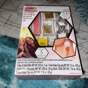 Kit de pendientes de arcilla polimérica amigable para principiantes hágalo usted mismo 54 piezas 5 pares de pendientes nuevo - Imagen 1 de 24