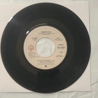 Ambrosia ~ Life Beyond L.A. / Same ~ Warner Bros. 45 RPM Record Foto 1 de 4