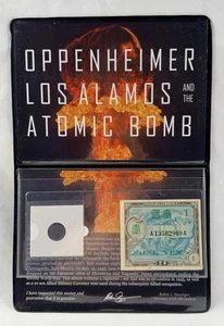 Oppenheimer Atomic Bomb Los Alamos WWII Album COA Japan 1 Sen Note Coin Set - Picture 1 of 5
