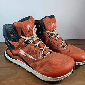 Altra Lone Peak ALL WTHR 2 Waterproof Trail Hiking Boots Orange Black Mens 9 - Picture 1 of 9