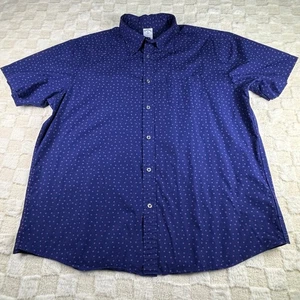 Brooks Brothers 1818 Mens XL Button Down Shirt Blue Floral Print Short Sleeve - Picture 1 of 10