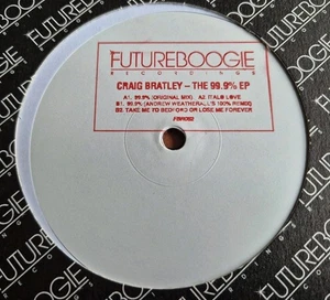 CRAIG BRATLEY - THE 99.9% EP FBR062 FUTUREBOOGIE RECORDINGS 2018 NEAR MINT! - Picture 1 of 1