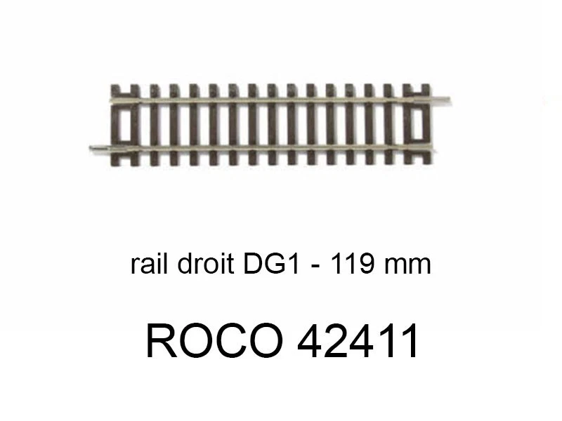 ROCO Rail droit 119mm - ROCO 42411 - Photo 1/1