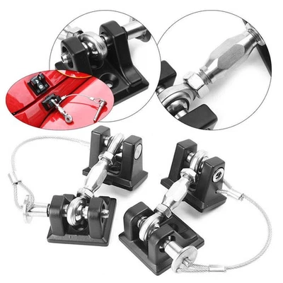 Para Jeep Wrangler JK 2007-2017 Negro Capó Bloqueo Soporte Hebilla Pestillo Foto 1 de 4