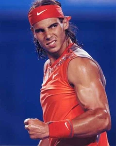RAFAEL NADAL PUMPED UP SEXY TENNIS STAR 8X10 PHOTO - Picture 1 of 1
