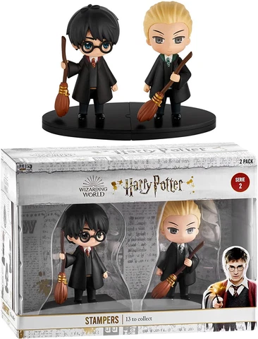Harry Potter & Draco Malfoy with Brooms Ink Stampers 2-Pack Movie Characters Cover