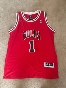 MEN'S NBA CHICAGO BULLS 2013/2014 DERRICK ROSE #1 BASKETBALL SHIRT JERSEY SIZE L - Picture 1 of 3