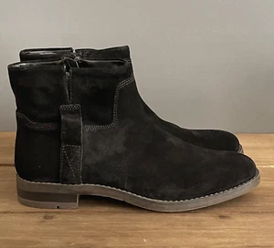 Franco Sarto Malina Damen-Stiefeletten Größe 9,5 schwarz Wildleder Reißverschluss niedriger Absatz - Bild 1 von 15