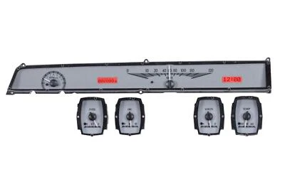 Dakota Digital 64-65 Continental Analog Gauges Silver Alloy Red VHX-64L-S-R - Image 1 of 4
