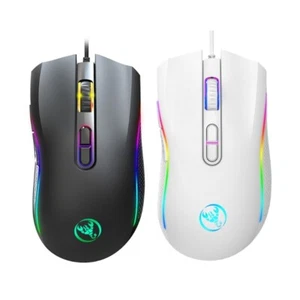 RGB Gamings Mouse Cord Programmable Ergonomics USB Mouse 3200DPI 7 Buttons - Picture 1 of 10
