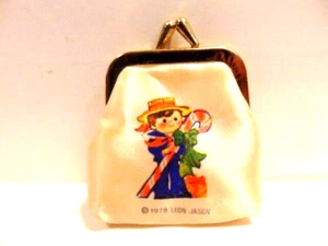 small child's change purse: Child w/ candy cane; c. 1978 Leon Jason - Picture 1 of 6