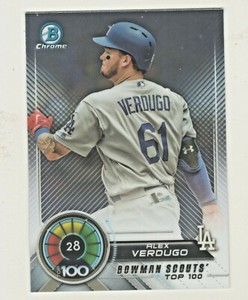 2018 Bowman Chrome SCOUTS TOP 100 #BTP-28 ALEX VERDUGO RC Rookie Boston Red Sox